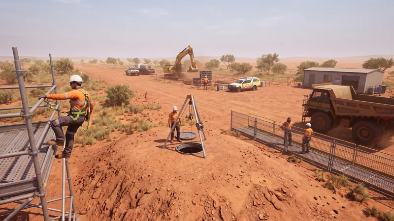 In the module: one site with work at height, a confined-space entry and a plant and pedestrian crossing in view